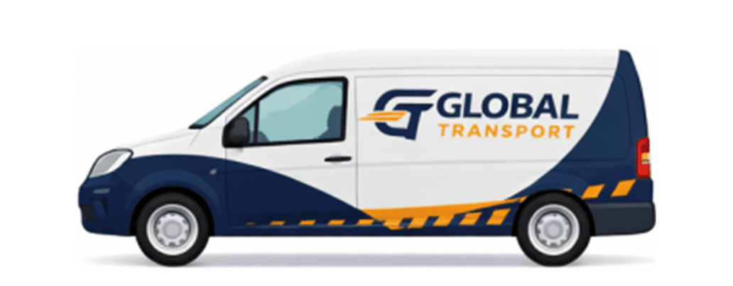 Bestelbus van Global Transport